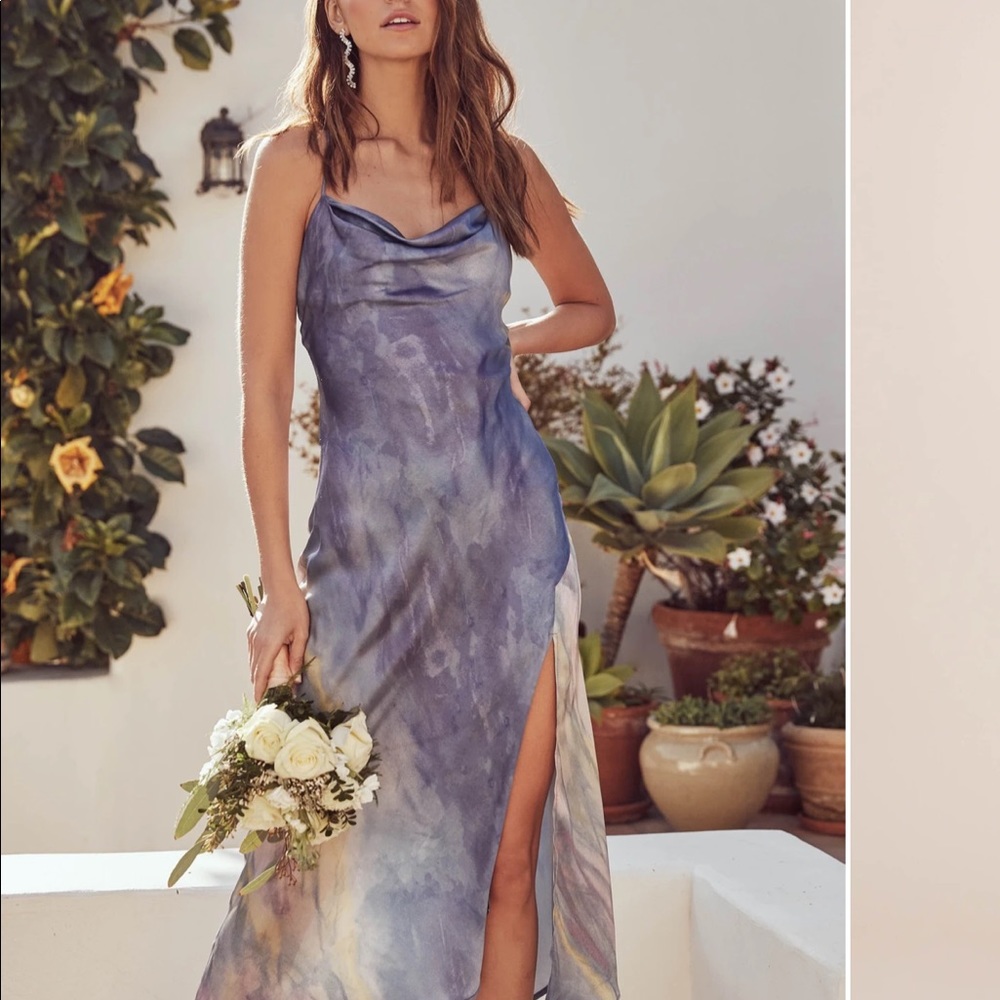 ASTR the Label Gaia Tie dye Midi dress